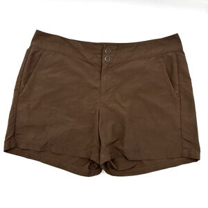Eddie Bauer Brown 100% Nylon Mid Rise Lightweight Hiking/Swim Shorts 4 31x4"